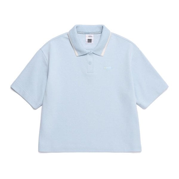 [여주점] N252WSW150 여성 피타 카라 세미오버핏 반팔 스웻 티셔츠 LBLUE