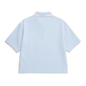 [여주점] N252WSW150 여성 피타 카라 세미오버핏 반팔 스웻 티셔츠 LBLUE