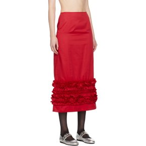 몰리 고다드 레드 델리아 미디 스커트 MGPS24-27A-DELIA-SKIRT Red