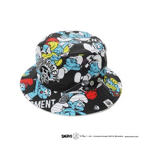 U SM SMURFS PATTERN & SOLID TERRY REVERSIBLE HAT ((HQ2YP06U)