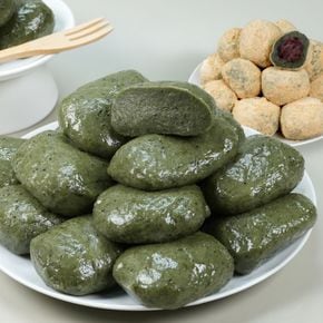 소소락 저당 쑥개떡 1kg+쑥찹쌀떡 1kg. 국내산 찹쌀, 해풍쑥, 개별포장...[35523900]