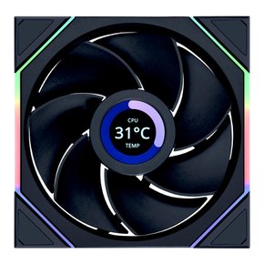 UNI FAN TL Wireless LCD 140 리버스 블랙/영샵