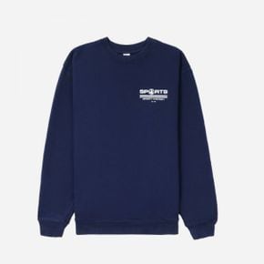 SPORTS CREWNECK - NAVYWHITE CR492 스포츠 크루넥 스웨트셔츠