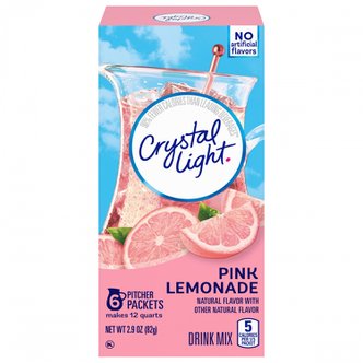  크리스탈 라이트 (Crystal light) 분말 주스 핑크 레모네이드 1 상자 6 봉지