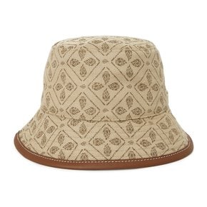 노바 여성 버킷햇 벙거지 모자 HAT51603 JACQUARD LATTE CUOIO