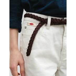 [리오더] TWIST LEATHER BELT - BROWN