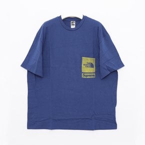 노스페이스 프린티드 포켓 반팔 남성 티셔츠 SS23KN2 NAVY