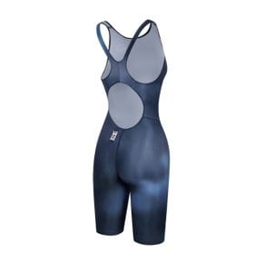 선수 여성 FINA 인증 실내수영복 일루젼 선수 4부 반신 레이서백 (A3FL1CE07BLK)(브라캡별도)