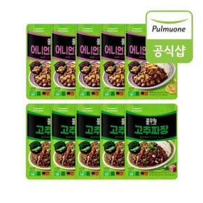 고추짜장 덮밥소스 5개+어니언갈릭짜장 덮밥소스 5개(총 10개)