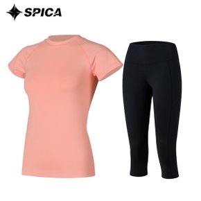 스피카 요가복세트 티셔츠 칠부레깅스 SPA530703