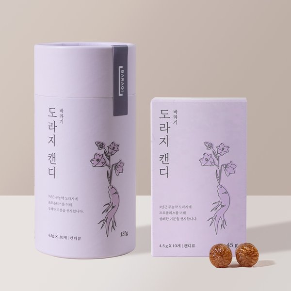 [여주점] 프로폴리스 도라지 캔디 지관통 135g + 45g 증정