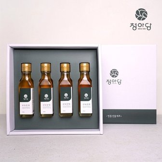  청아당 유기농 참기름 선물세트 1호 (참기름 120ml x 4병)