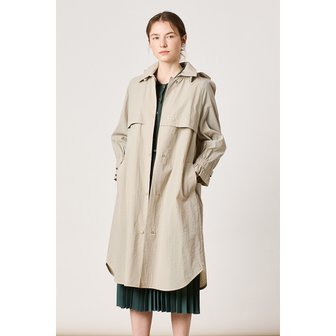 BCBG 후드 디테처블 경량 트랜치 아우터 B2M3N701