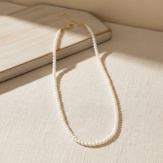  [옷자락] 여성 일상용 인조진주 심플 고급 목걸이