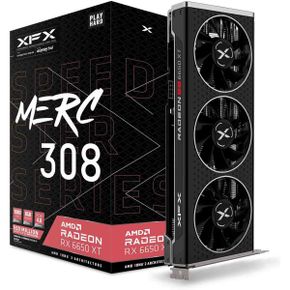 미국 XFX 그래픽카드 Speedster MERC308 Radeon RX 6650XT 블랙 Gaming Graphics Card with 8GB