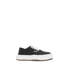 MAISON MIHARA YASUHIRO 블랙 가죽 베이커 스니커즈 A16FW702 BLACK