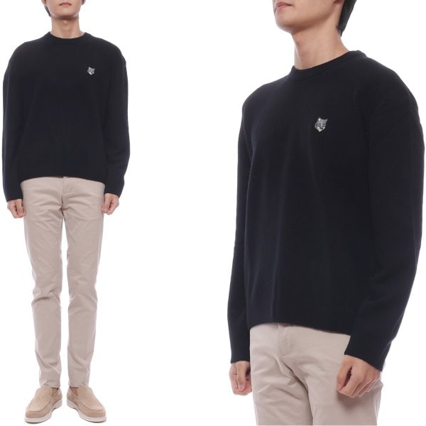 [부산점] 25FW 남성 폭스헤드 울 니트 (PM00803KT1006 P199 25F)