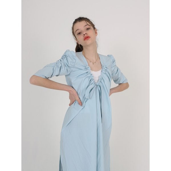[리퍼브]Shirring Robe_Baby Blue