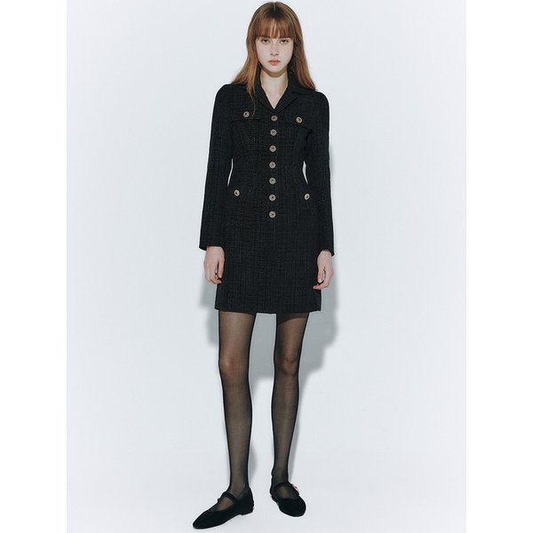 [단독기획] Lena Velvet Tweed Dress_2colors