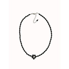 Black & Flower Necklace