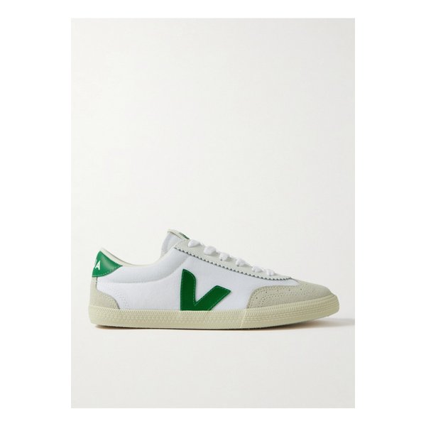 발리 가죽 스웨이드 트리밍 캔버스 스니커즈 화이트 1647597326276716