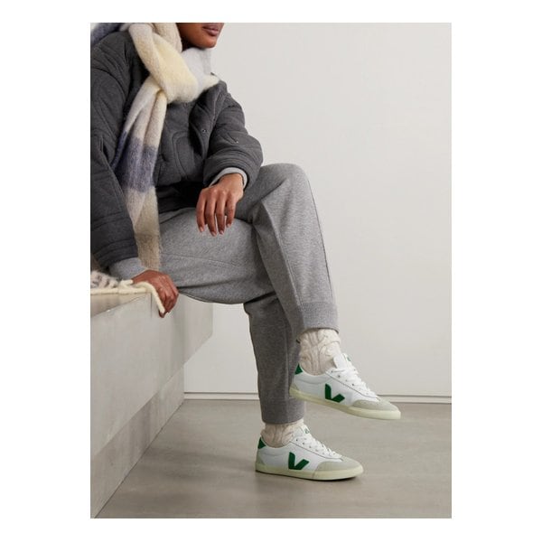 발리 가죽 스웨이드 트리밍 캔버스 스니커즈 화이트 1647597326276716