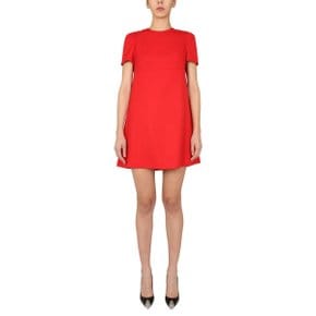 SS21 ALEXANDER MCQUEEN Dress DRESS WITH CAPE RED 646250_QJAAC6610