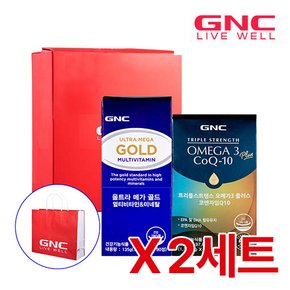 [GNC 프리미엄 건강세트] 울트라메가골드 + 트리플스트렝스 오메가3 코엔자임 Q10 x 2세트