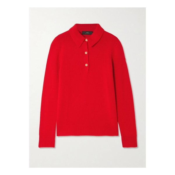 아치4 베시 캐시미어 폴로 스웨터 레드 46376663162866781