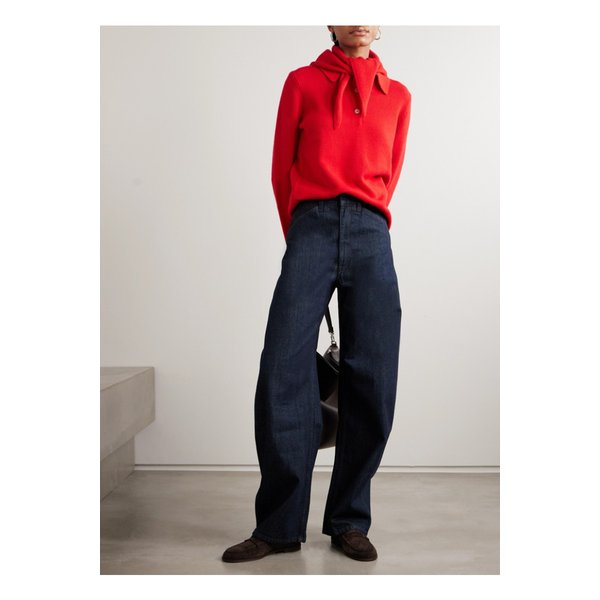 아치4 베시 캐시미어 폴로 스웨터 레드 46376663162866781