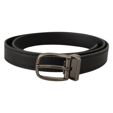 이스퀘어 4812779 Dolce  Gabbana Elegant Leather Belt with Metal Mens Buckle