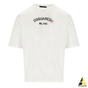 디스퀘어드2 루즈 핏 로고 티셔츠 (S74GD1268 S23009 100)