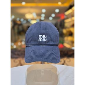 미우미우 데님 베이스볼 캡 블루 레드 5HC369 2CR1 F059F 158216385