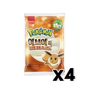 삼립 이브이의 카라멜땅콩 미니샌드 베이커리빵 76g x 4개