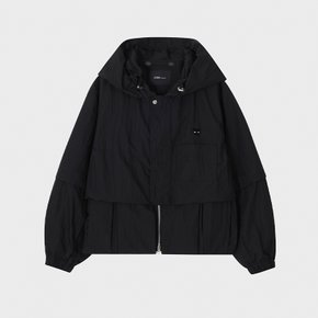 [파주점] 옴므 지제로 슬리브 디터쳐블 후드 점퍼 SI3JP950BK