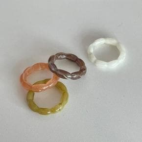 마블 호박 아크릴 클라우드 물결 구름 여름 청량 아크릴 컬러 소품샵 반지 링 데 (S35130780)