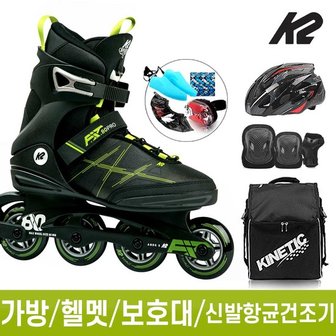 K2스케이트 K2 핏 80 프로 성인 인라인스케이트+가방+헬멧+보호대+신발항균건조기+휠커버 외