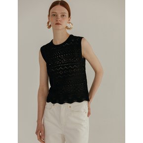 PETIT CROCHET SLEEVELESS - BLACK