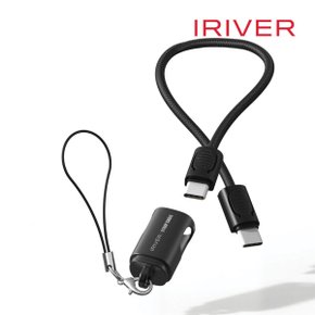 젠더 스트랩 숏 케이블 60W CToC케이블 20CM 휴대용 여행용 키링케이블 핸드폰 태블릿IHC-HW11-02M