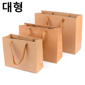 원룸살림 무지 크라프트 선물백 대형 X20개 종이 쇼핑백 포장백