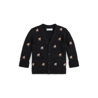 폴로 랄프 로렌 랄프 로렌 베이비 남아 도그 임브로이더 코튼 카디건(CWPOSWEI6820274020)