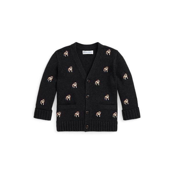 랄프 로렌 베이비 남아 도그 임브로이더 코튼 카디건(CWPOSWEI6820274020)