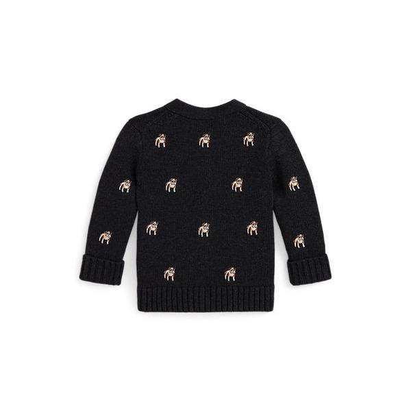 랄프 로렌 베이비 남아 도그 임브로이더 코튼 카디건(CWPOSWEI6820274020)