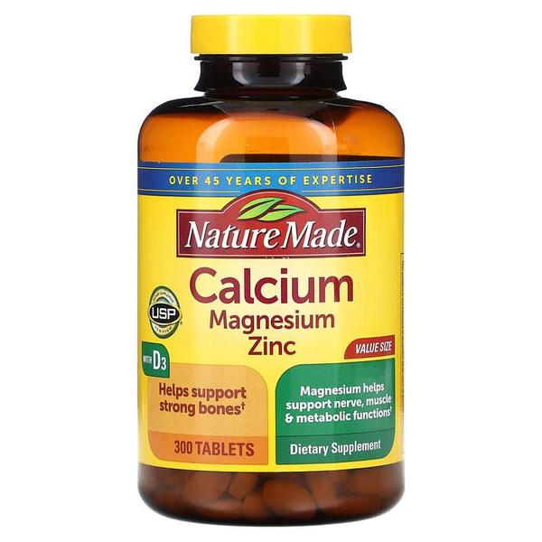 해외직구 Nature Made 네이처메이드 칼슘 마그네슘 아연 비타민D 300정 Calcium Magnesium Zinc