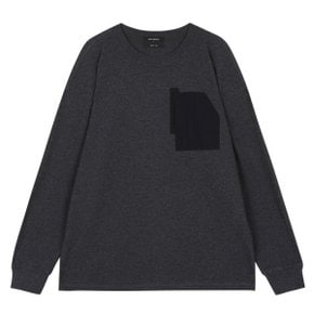 남성 미니와플 우븐포켓 루즈핏 긴팔 TS(CHARCOAL GRAY)