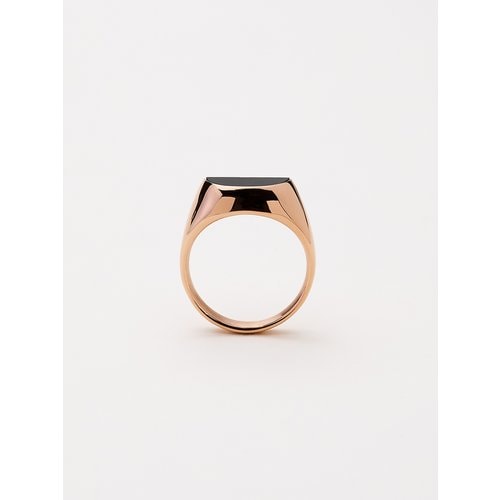 Duality Half Ring Rose Gold & Black Onyx JDR21RB001