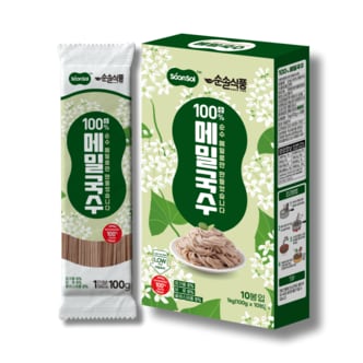 순솔 100% 메밀국수 1kg (100g x 10봉) 비건면 무첨가물 저칼로리면 무가당