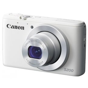 Canon 디지털 카메라 PowerShot S200(화이트) F값 2.0 광각 24mm 광학 5배 줌 PSS200(WH)