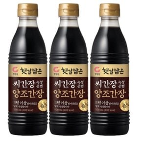 청정원 씨간장숙성 양조간장골드 500ml X3개