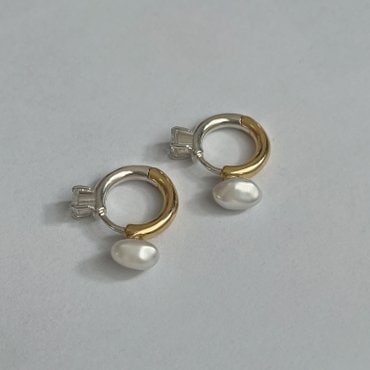 서림아트 [Line Art] Reversible One-Touch Earring